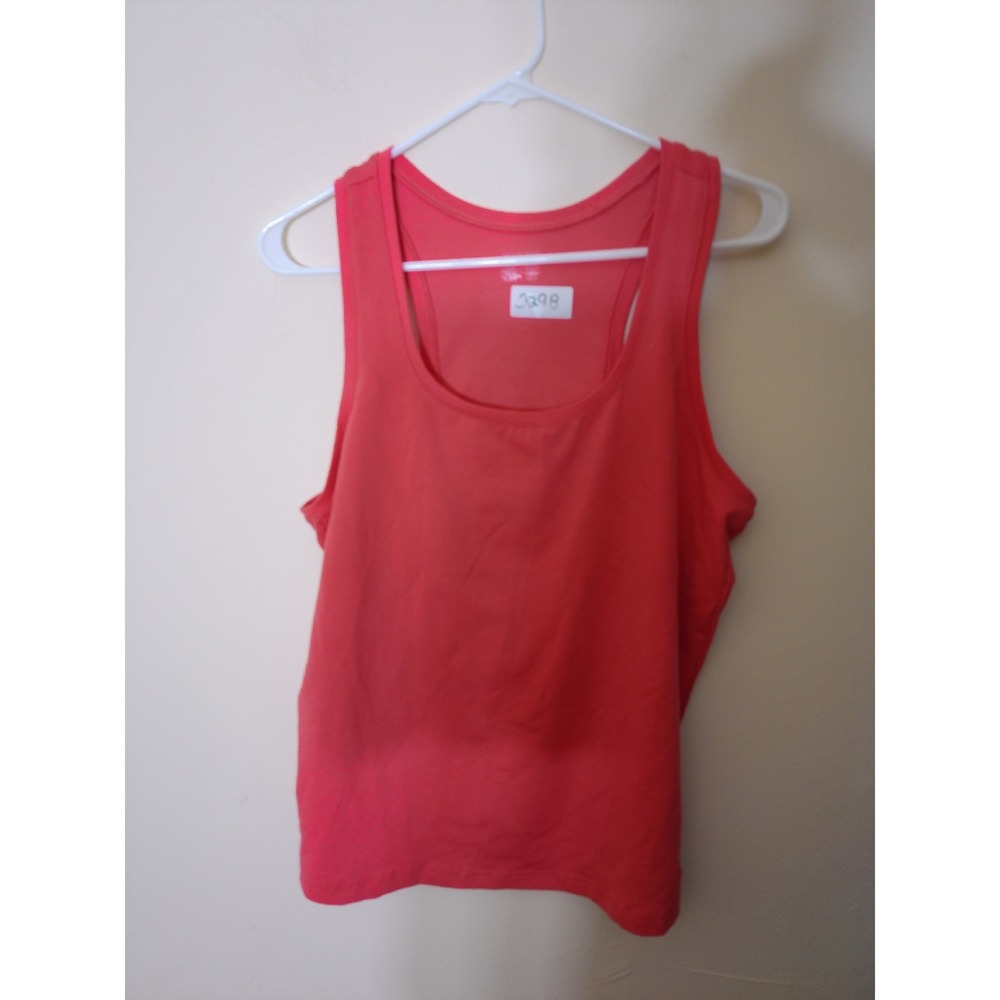 Old Navy Active Tank Top Women Medium Coral Pink Racerback Graphic Sporty Gym